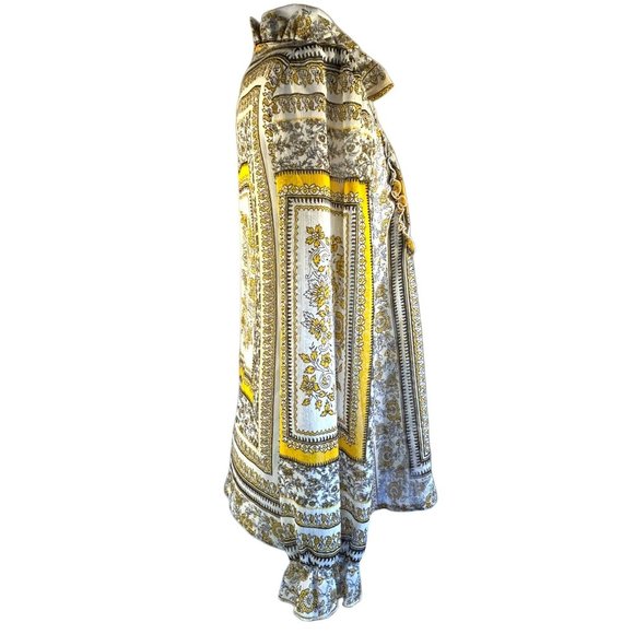 Lily White Shirt Womens Medium Yellow White Peasant Blouse - Picture 4 of 13